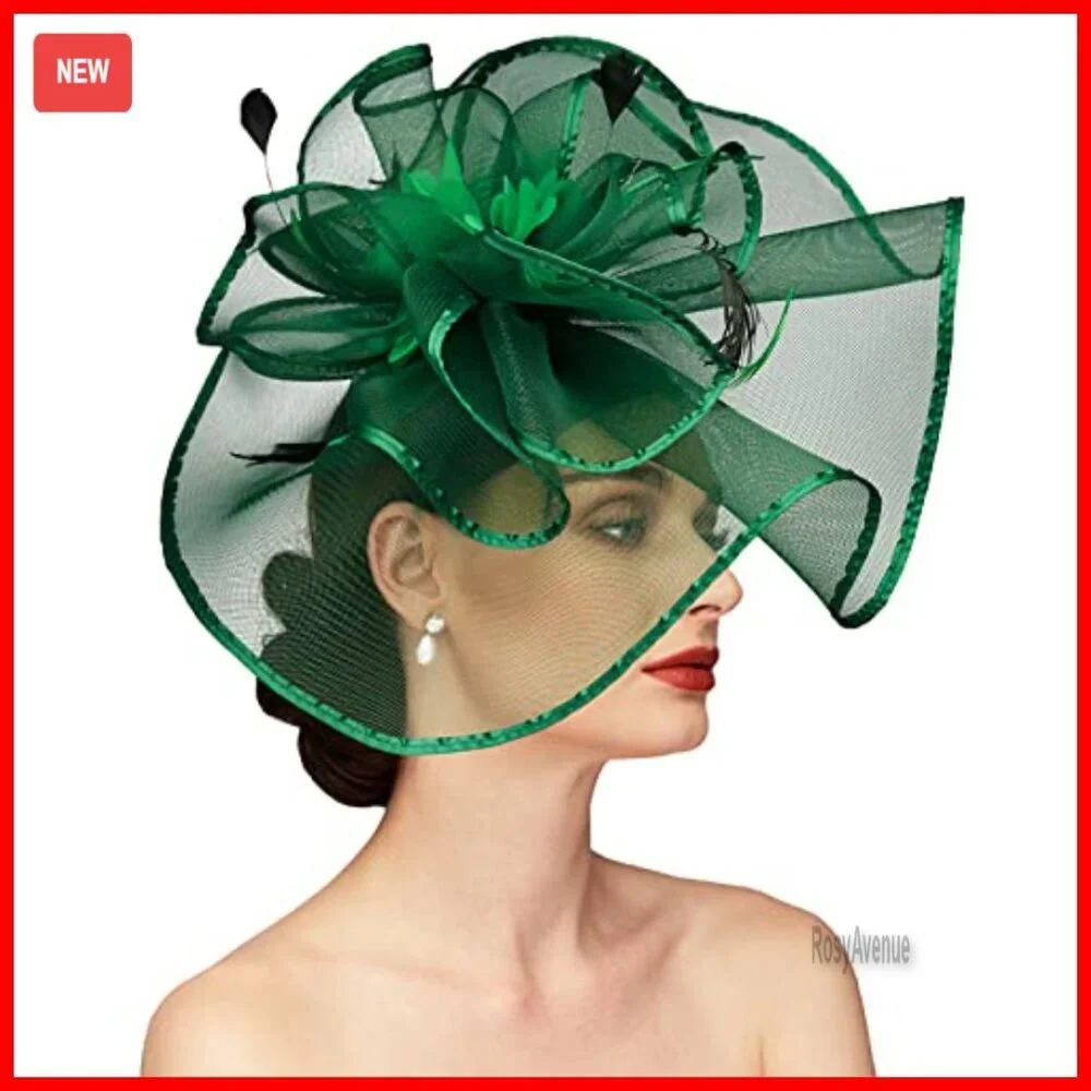 Mesh Feather Fascinator Hat with Clip for Wedding Tea Party Special Occasion